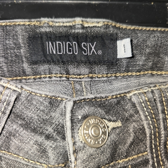 Indigo Six Bootcut Sexy Stretch Jeans Pants Denim Dark Wash Size 1 - Picture 4 of 8